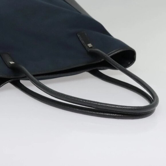 Salvatore Ferragamo Tote Bag Canvas Navy Silver Auth bs18544 - Picture 8 of 16